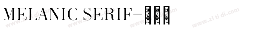 Melanic Serif字体转换